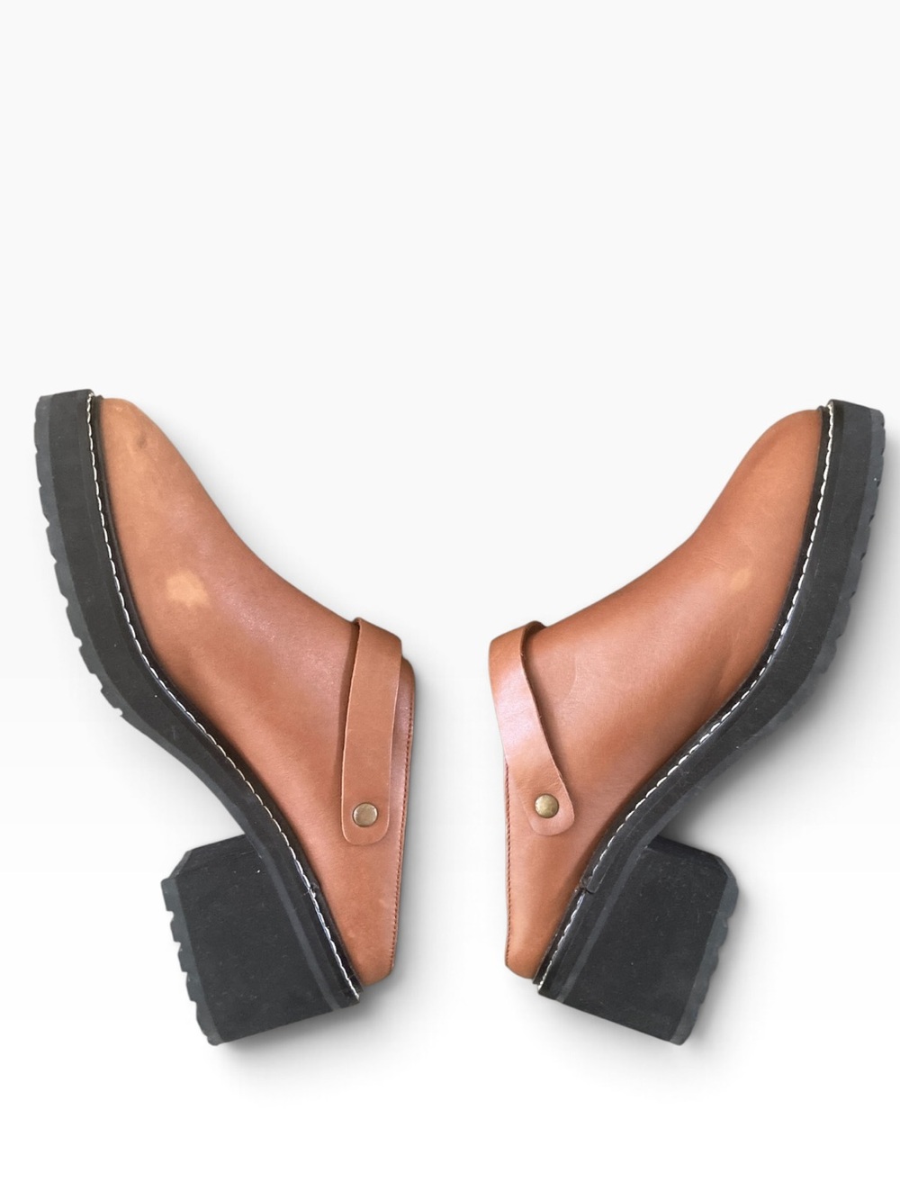 Madewell the Willa convertible-strap mule in leather NWOT English Saddle - Picture 5 of 8